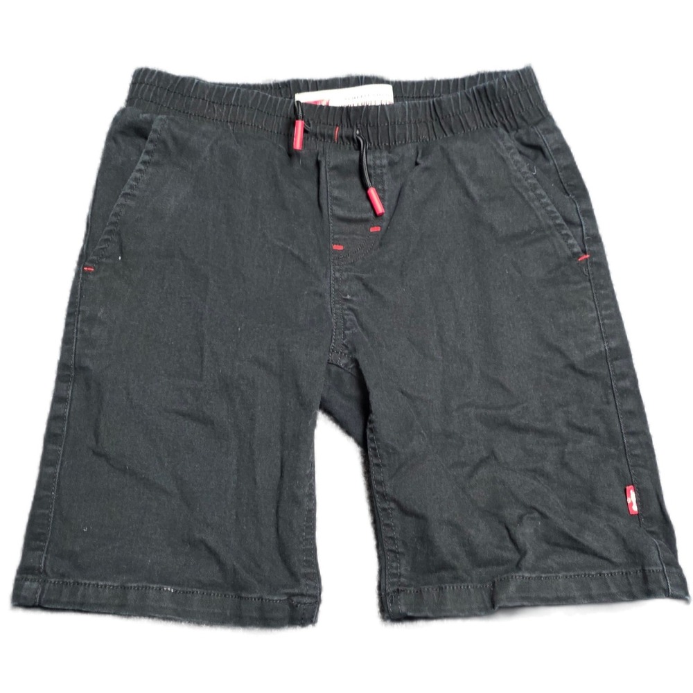 Levi Strauss & Co Slim Fit Pull On Shorts Boy's Size S 6 Black Elastic Waist